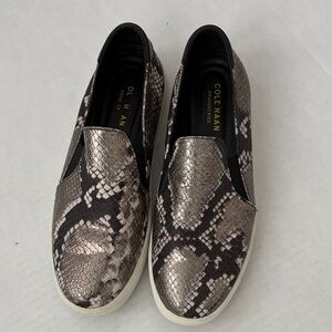 Cole Haan Grand Series Snake Leather Slip On Sneakers Women’s Size 9